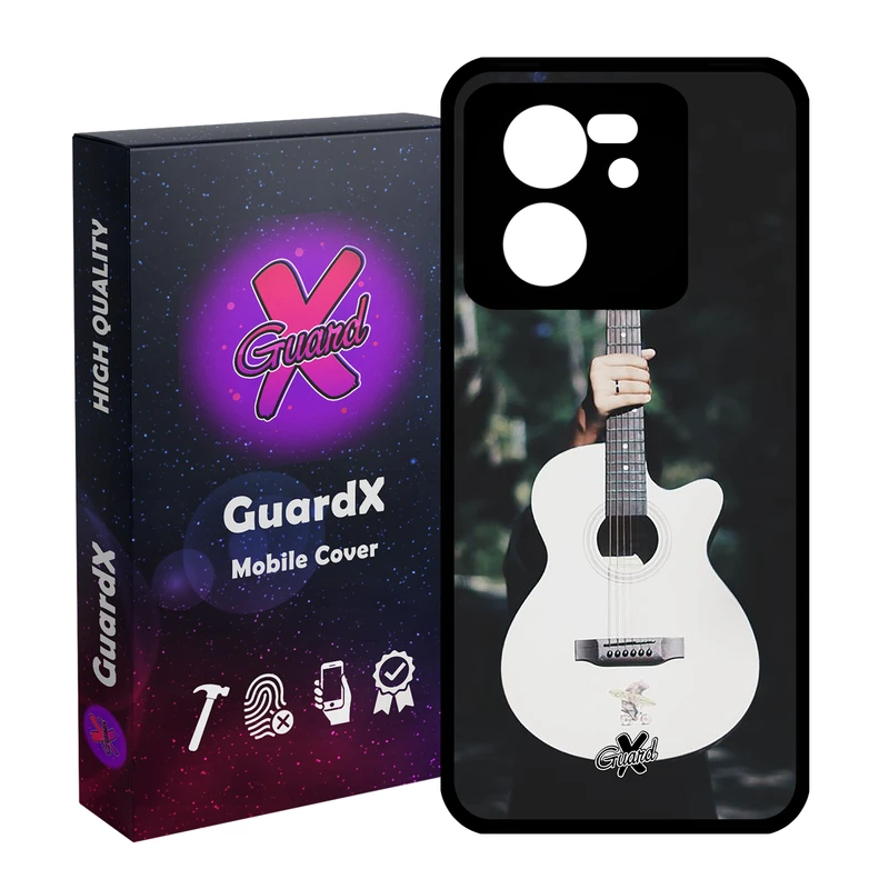 کاور گارد ایکس طرح گیتار مدل Glass10263 مناسب برای گوشی موبایل شیائومی 13T/13T Pro/Redmi K60 Ultra