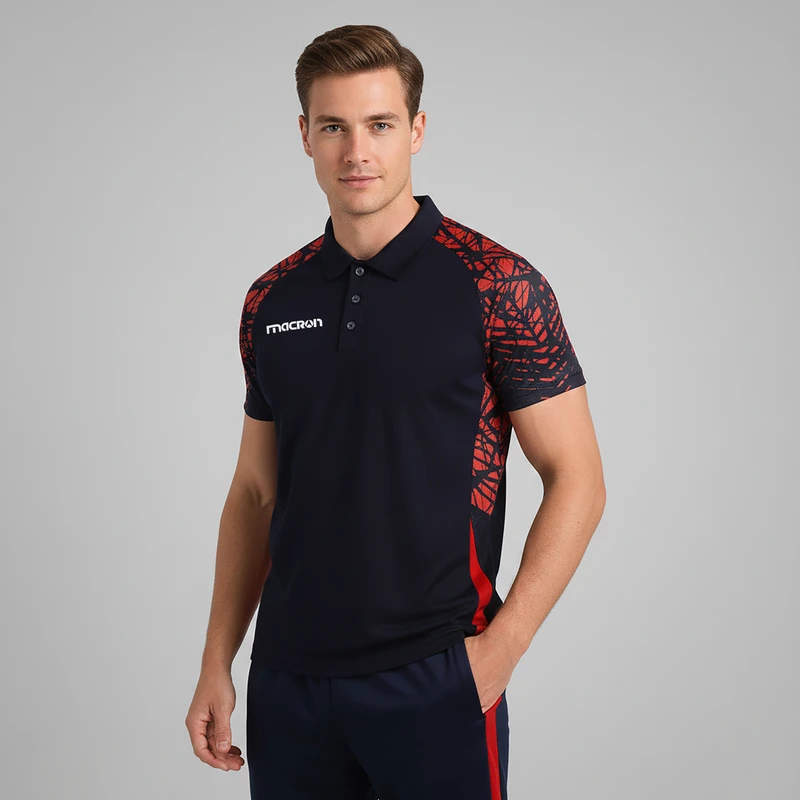 پولوشرت آستین کوتاه ورزشی مردانه مکرون مدل دراک
