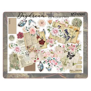 برچسب کاترینکا طرح برش خورده بولت ژورنال و اسکرپ بوک مدل ِDaydream بست 50 عددی