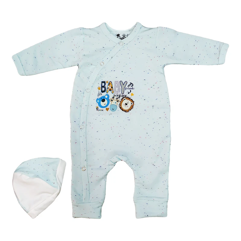 ست سرهمی و کلاه نوزادی پرنسس طرح حیوانات عروسکی