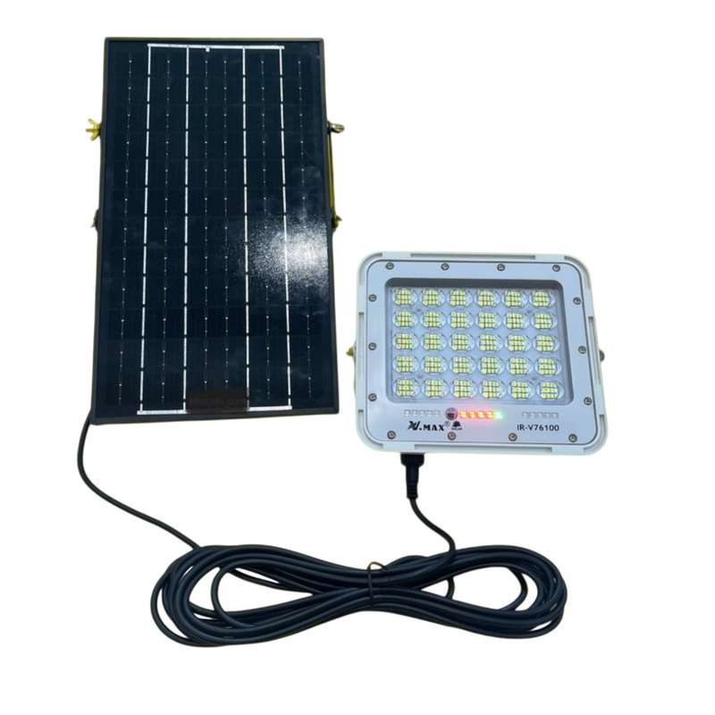 پروژکتورخورشیدی وی مکس مدل IR-V76100 ظرفیت 100وات ساعت پروژکتورخورشیدی وی مکس مدل IR-V76100 ظرفیت 100وات ساعت