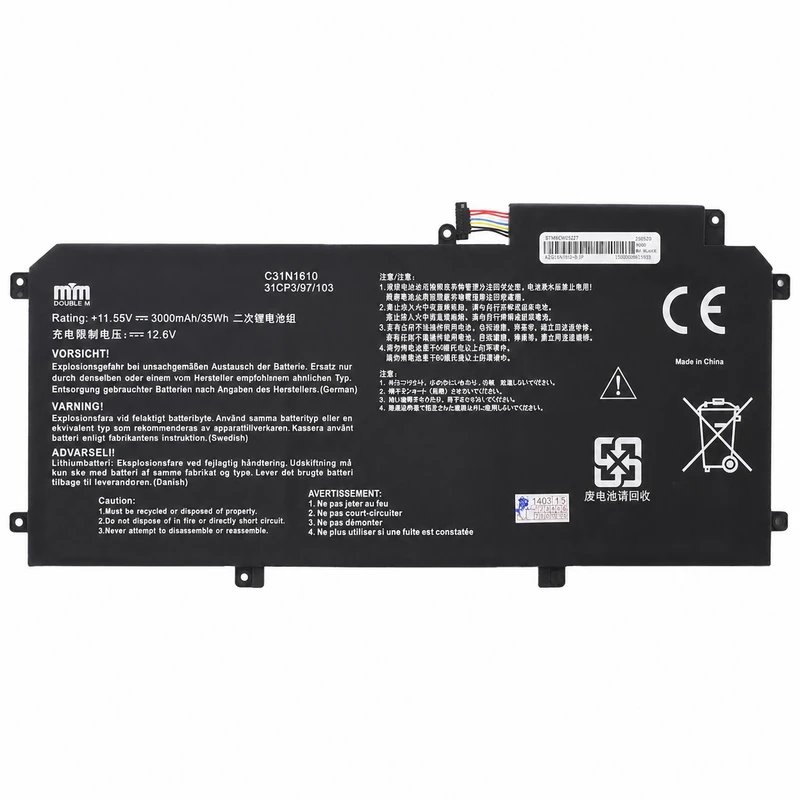 باتری لپ‌تاپ 4 سلولی مدل C31N1610 مناسب برای ZenBook UX330CA