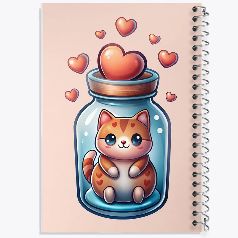 دفتر مشق 50 برگ خندالو طرح گربه کیوت کد N5203