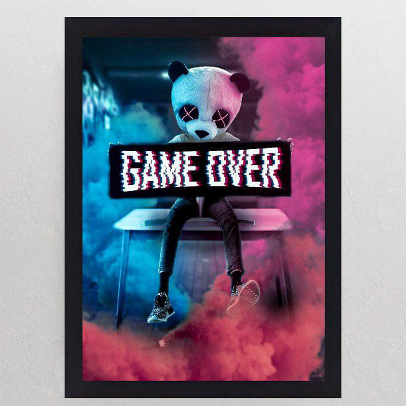 تابلو نوری گیم دکور طرح گیم اوور مدل game over
