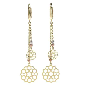 گوشواره طلا 18 عیار زنانه الن نار مدل 0633