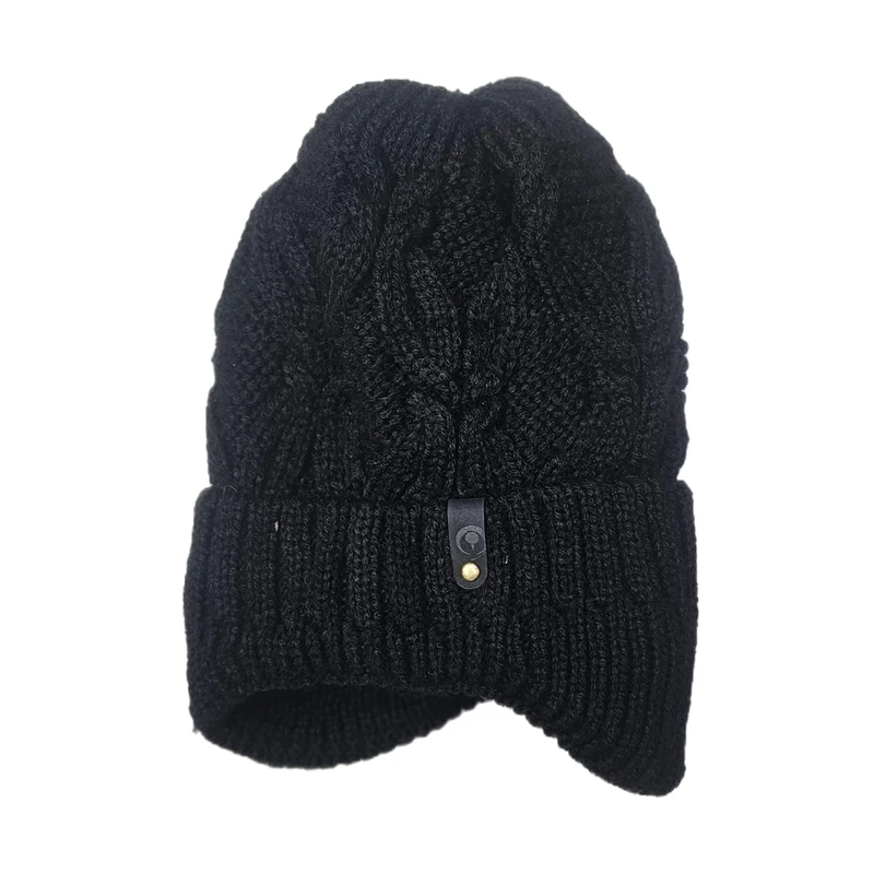 کلاه بافتنی داخل خز گوش دار