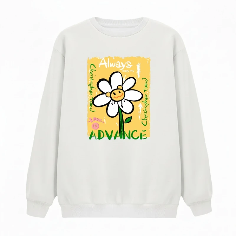 سویشرت زنانه مدل گل و شکلک 