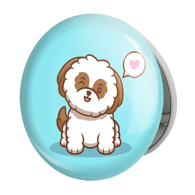 آینه جیبی خندالو طرح سگ مدل تاشو کد 28286 