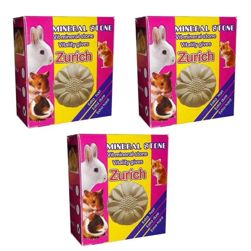 سنگ کلسیم جوندگان زوریچ کد SK-J-3 وزن 80 گرم بسته 3 عددی