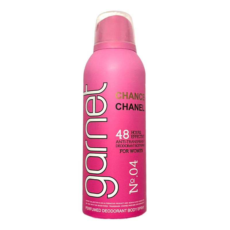 اسپری دئودورانت زنانه گارنت مدل Chanel Chance حجم 200 میلی لیتر