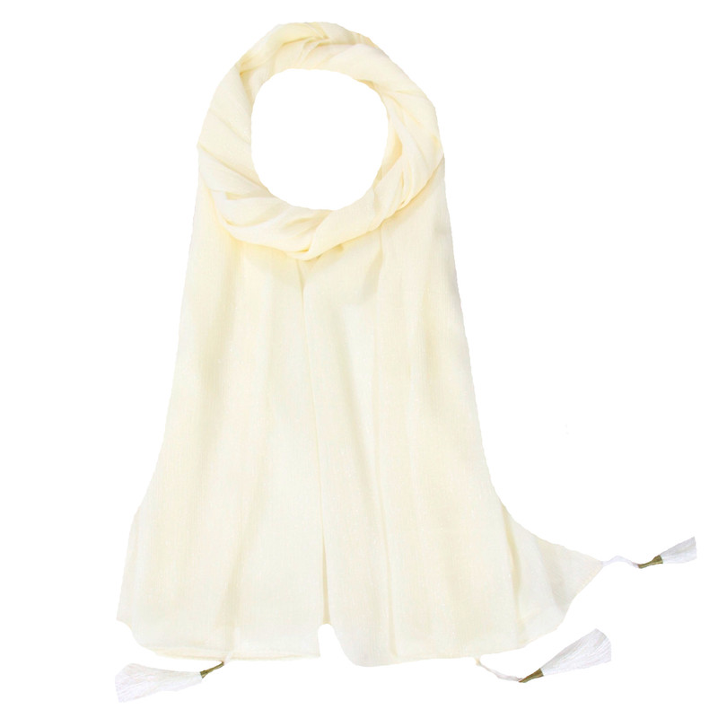 شال زنانه مدل حریر تابستانه لمه دار شاین کد ana-2268