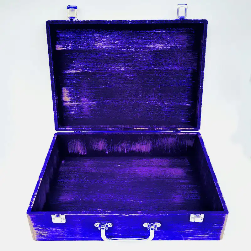 جعبه هدیه چوبی مدل چمدان طرح بهاری کد WSL529