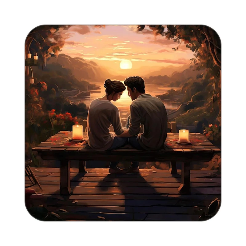 زیر لیوانی کاکتی مدل عاشقانه کد mp12918