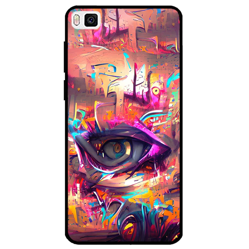 کاور مگافون طرح چشم مدل 2823 مناسب برای گوشی موبایل هوآوی P8