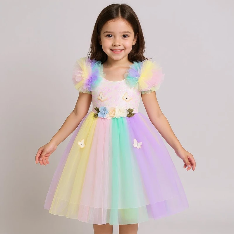 پیراهن دخترانه مدل مجلسی کد 17365