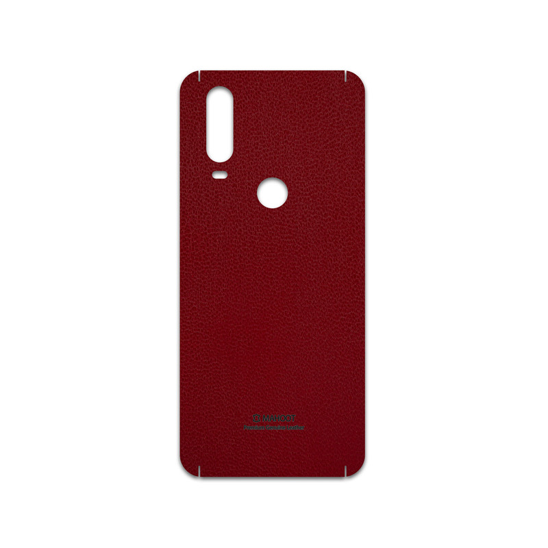 برچسب پوششی ماهوت مدل Red-Leather مناسب برای گوشی موبایل موتورولا One Action