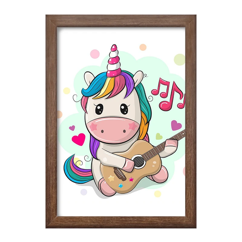 تابلو خندالو طرح اسب تک شاخ یونیکورن  کد 3832