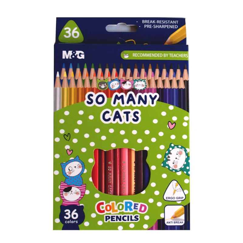 مداد رنگی 36 رنگ ام اند جی مدل so many cats