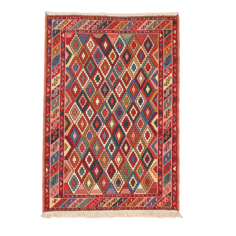 گلیم دستبافت یک ونیم متری مدل ورنی کد40411167