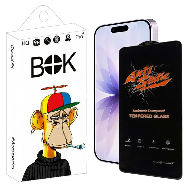 محافظ صفحه نمایش بوک مدل Antistatic Duron مناسب برای گوشی موبایل اپل IPHONE 17