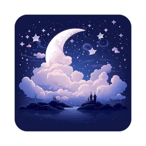 زیر لیوانی کاکتی طرح ماه و ستاره مدل mp52806