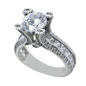 انگشتر نقره زنانه مدل سولیتر کد x33