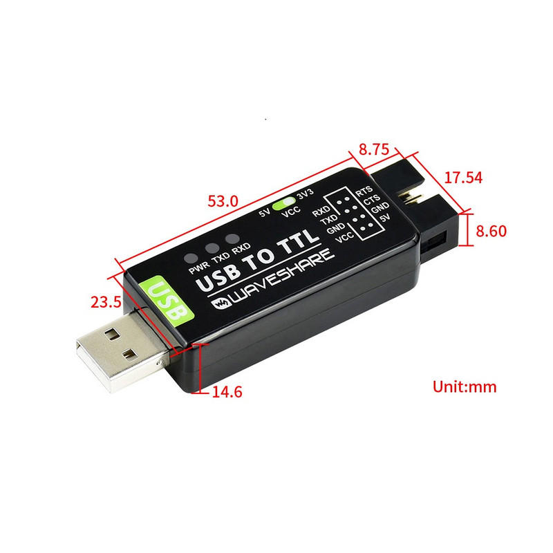 مبدل صنعتی USB به سریال ویوشیر مدل USB TO TTL