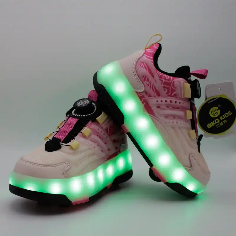 کفش چراغدار مخصوص دویدن دخترانه بی کی جی کیدز مدل پیچی کد 423825