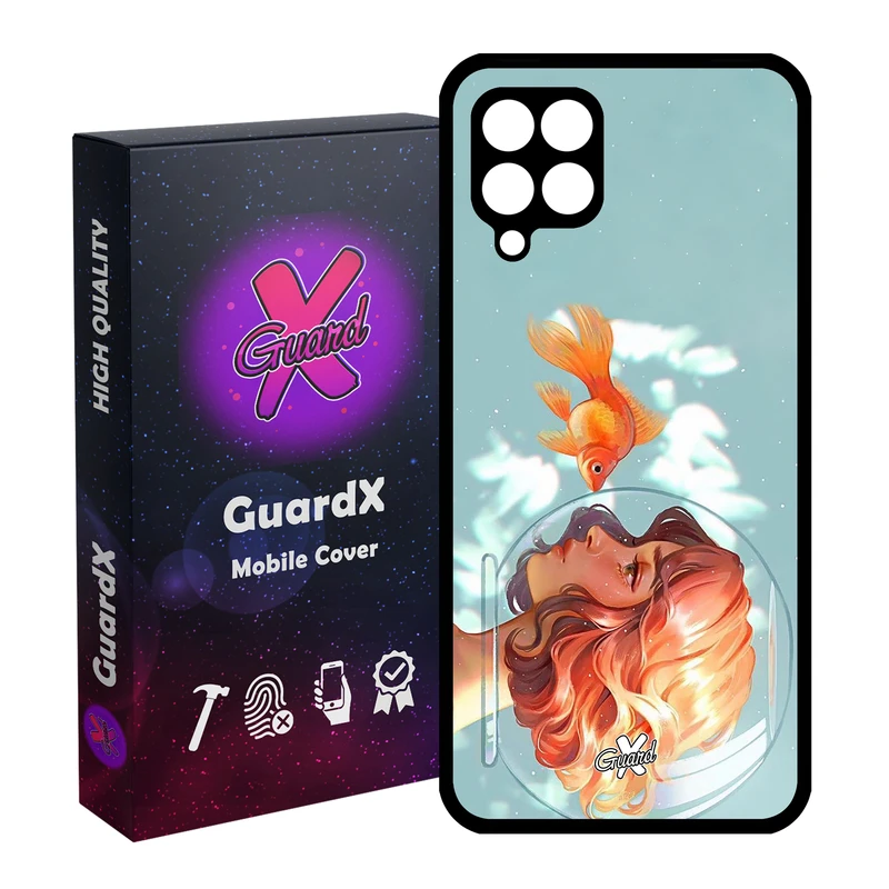 کاور گارد ایکس طرح Girl مدل Glass10020 مناسب برای گوشی موبایل سامسونگ Galaxy A12