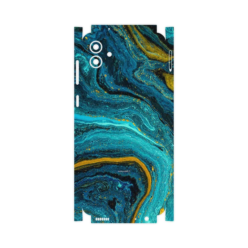 برچسب پوششی ماهوت مدل Turquoise marblewith golden streaks-FullSkin مناسب برای گوشی موبایل سامسونگ Galaxy A04