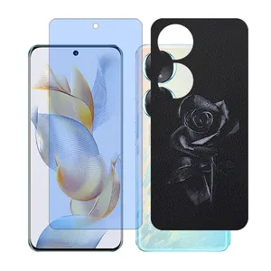 Glass together model anti blue screen protector suitable for Honor 90 mobile phone with back cover sticker