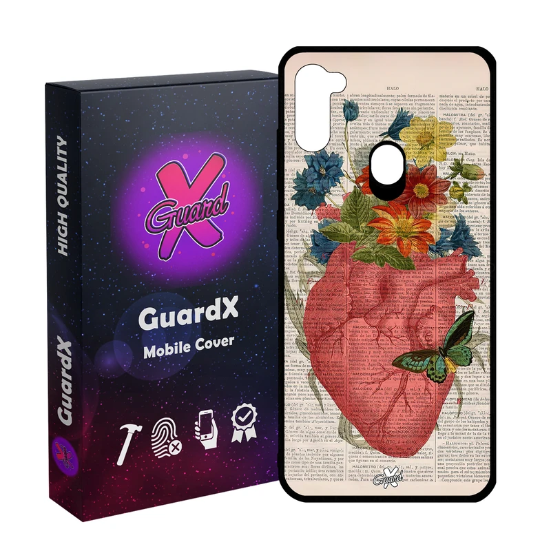 کاور گارد ایکس طرح قلب مدل Glass10505 مناسب برای گوشی موبایل سامسونگ Galaxy A11/M11