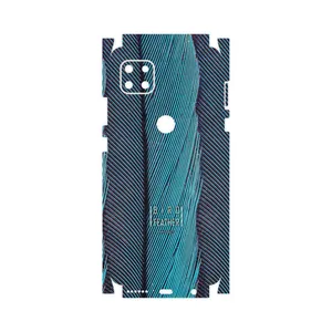 MAHOOT Turquoise feathers-FullSkin Cover Sticker for Motorola MOTO G 5G