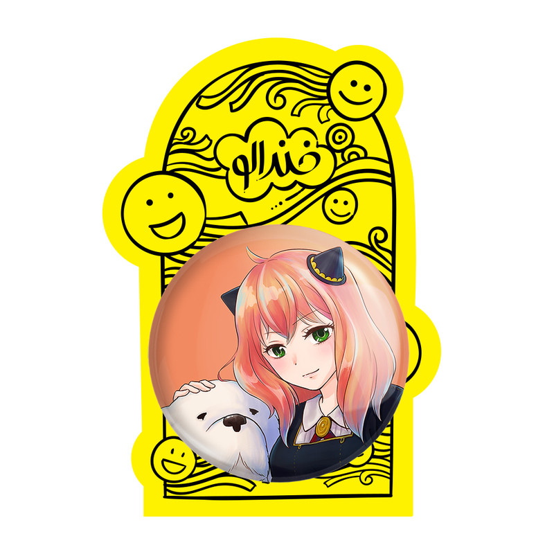 آینه جیبی خندالو طرح انیا فورجر انیمه اسپای ایکس فمیلی Spy x Family مدل تاشو کد 17733