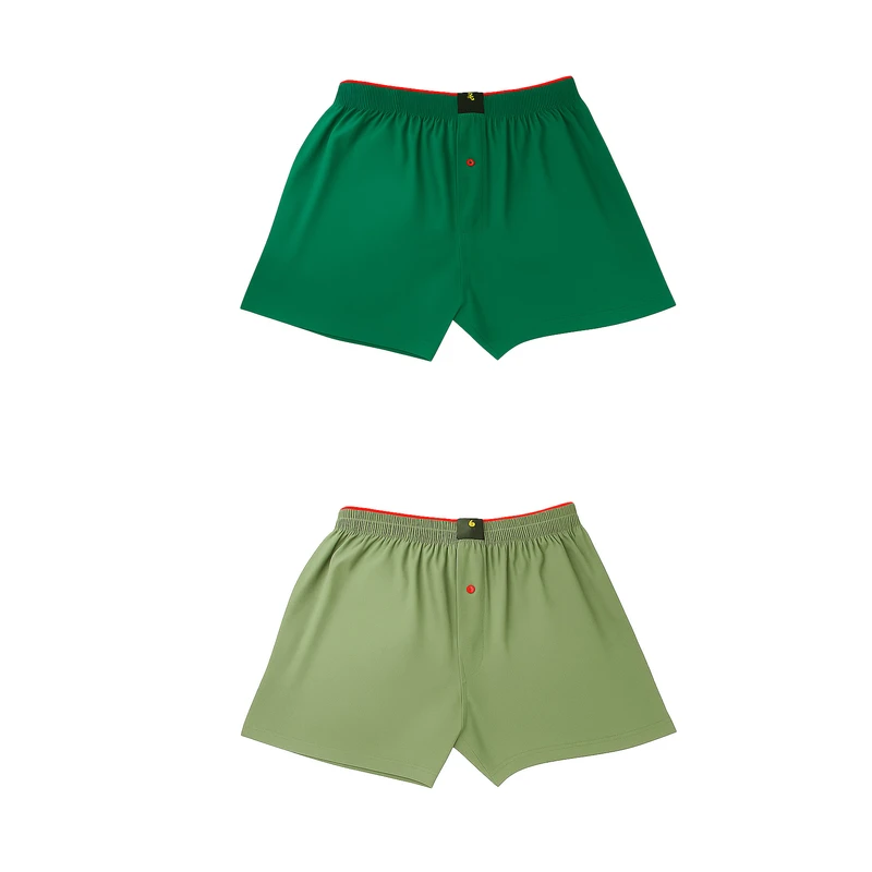 شورت باکسر مردانه مدل دکمه‌دار بسته ۲ عددی