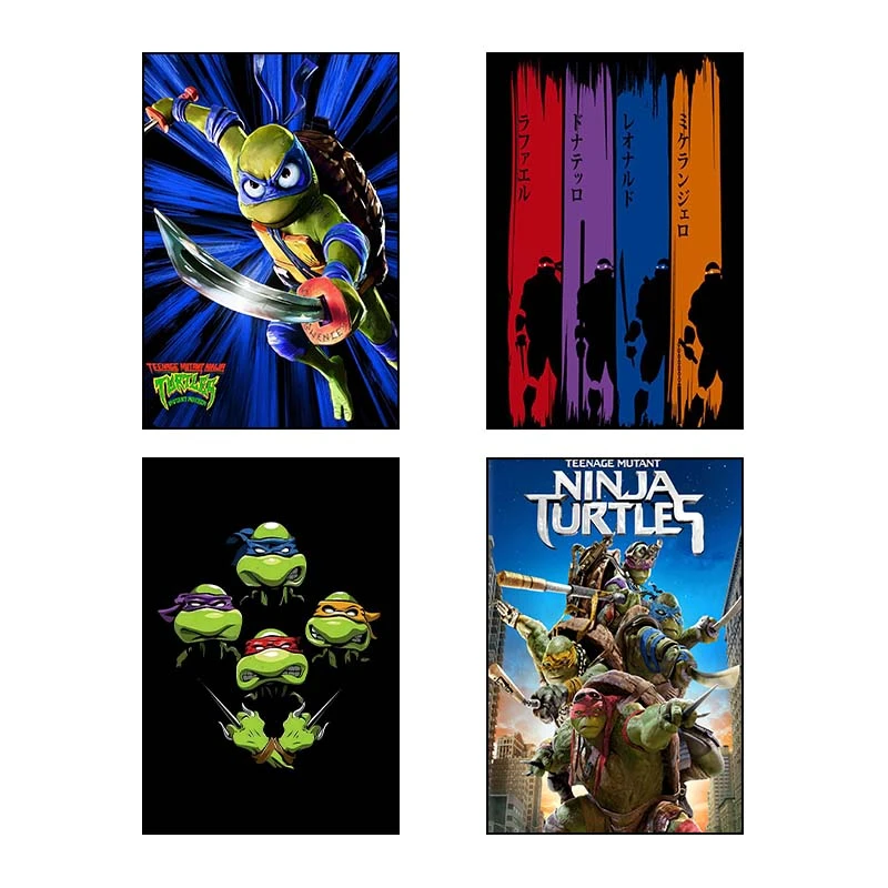 تابلو شاسي کارنيکا طرح لاک‌پشت‌های نینجا کد 21820 مجموعه 4 عددی