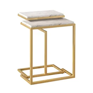 میز عسلی مدل TS-HRM-6355-G مجموعه 2 عددی