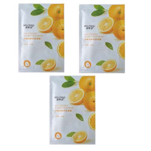 ماسک صورت بیسوتانگ مدل پرتقال حجم 25 میلی لیتر مجموعه 3 عددی