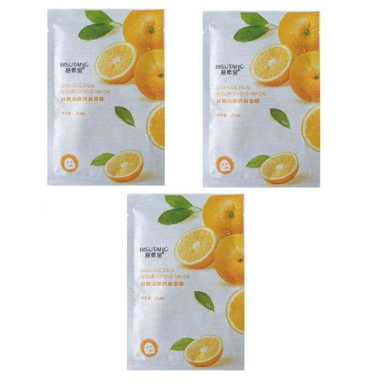 ماسک صورت بیسوتانگ مدل پرتقال حجم 25 میلی لیتر مجموعه 3 عددی
