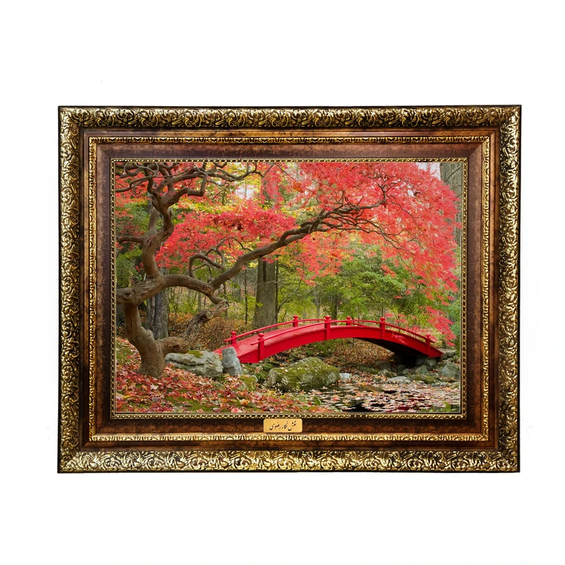 تابلو فرش ماشینی نقش نگار رضوی طرح منظره کد 134KH