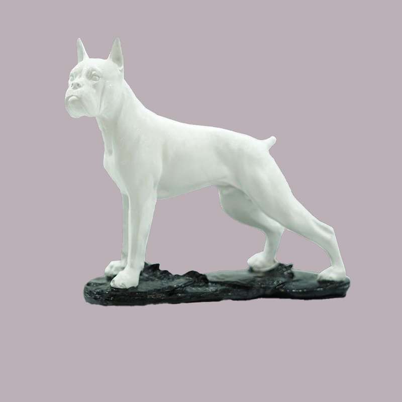 مجسمه مدل سگ بولداگ سفید