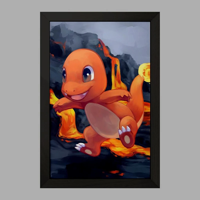 تابلو خندالو مدل هیتوکاگه انیمه پوکمون  کد 17324