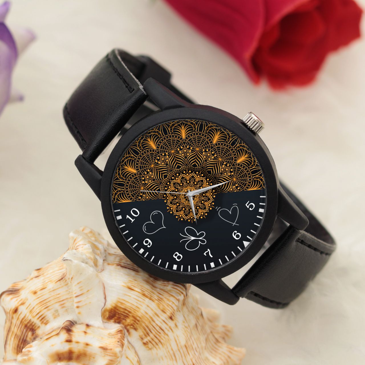 ساعت مچی عقربه ای زنانه طرح پروانه کد LF3310 -  - 2