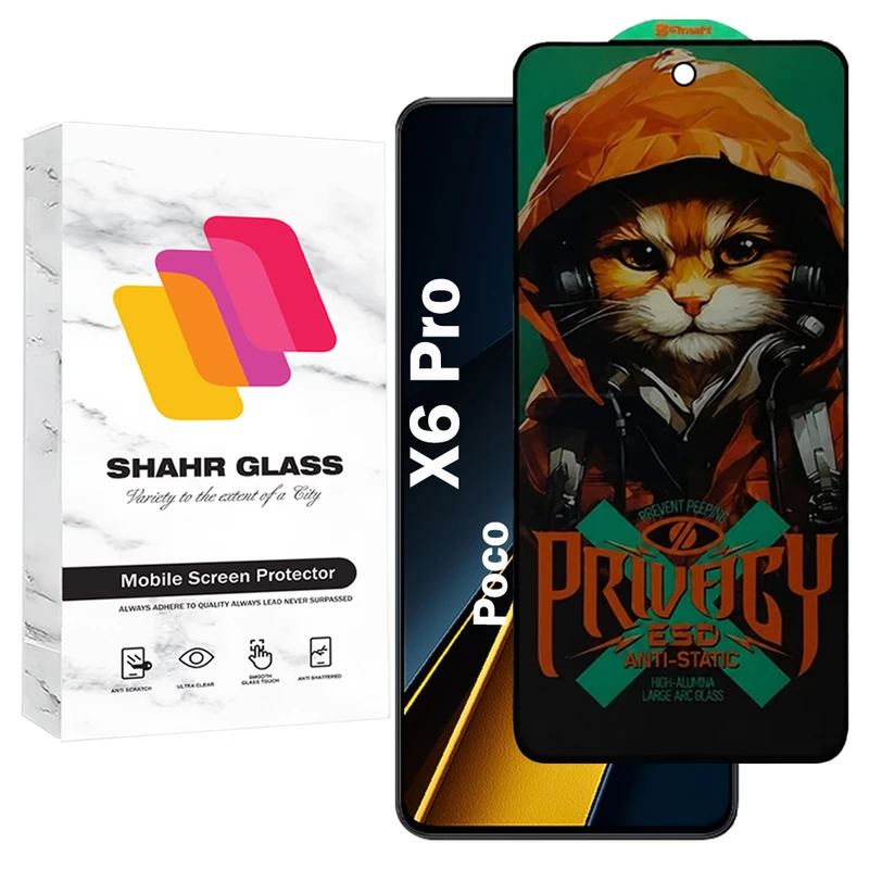 محافظ صفحه نمایش شهر گلس مدل CATPRV مناسب برای گوشی موبایل شیائومی Poco X6 Pro  