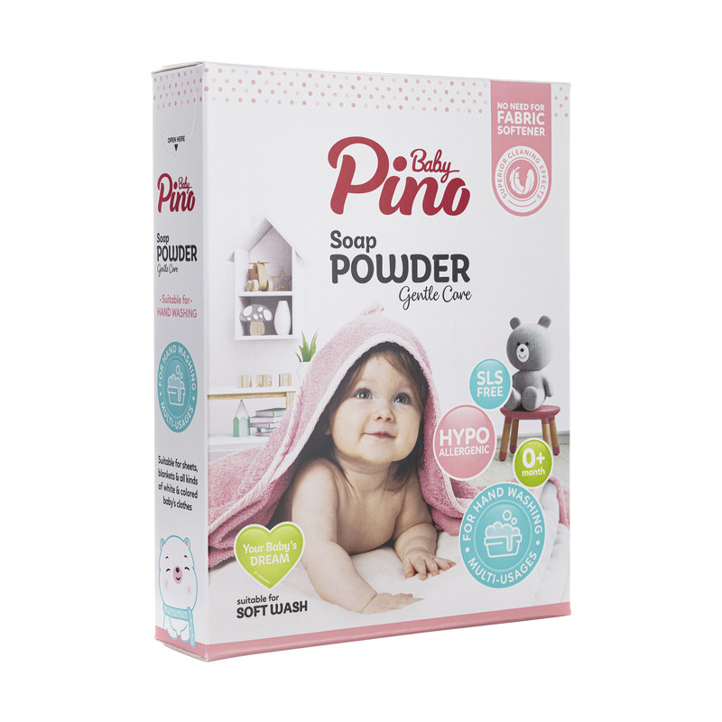 پودر صابون نوزاد پینو بیبی مناسب شست و شو با دست وزن 400 گرم