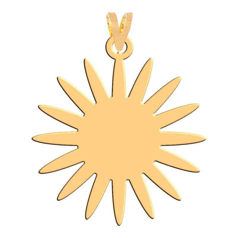 آویز گردنبند طلا 18 عیار زنانه مدل خورشید کد S2138