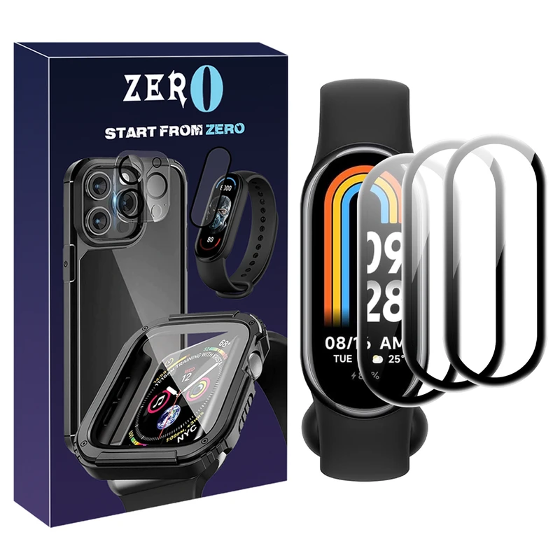 محافظ صفحه نمایش نانو زیرو مدل Pmma-ZR مناسب برای ساعت هوشمند شیائومی Mi Band 10 بسته سه عددی