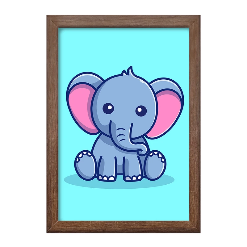 تابلو خندالو طرح حیوانات بامزه فیل کد 29634