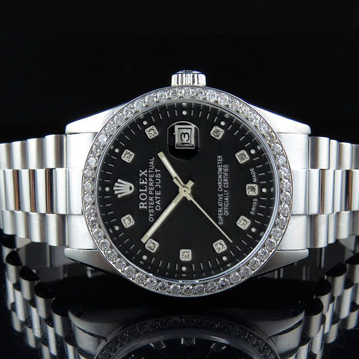 ساعت مچی عقربه‌ای مردانه مدل دیتی جاست نگین دار کد 1-n-b-n