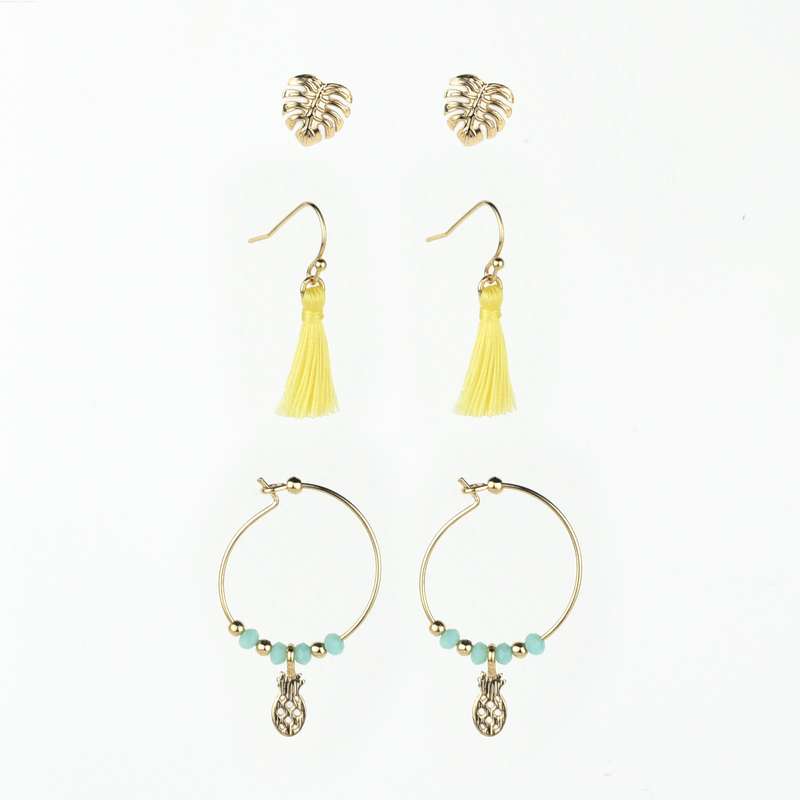 گوشواره زنانه مدل 386425 مجموعه سه عددی